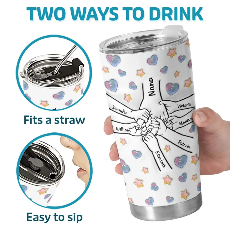 Together Always, No Matter What - Family Personalized Custom 3D Inflated Effect Printed Tumbler - Mother's Day, Gift For Mom, Grandma