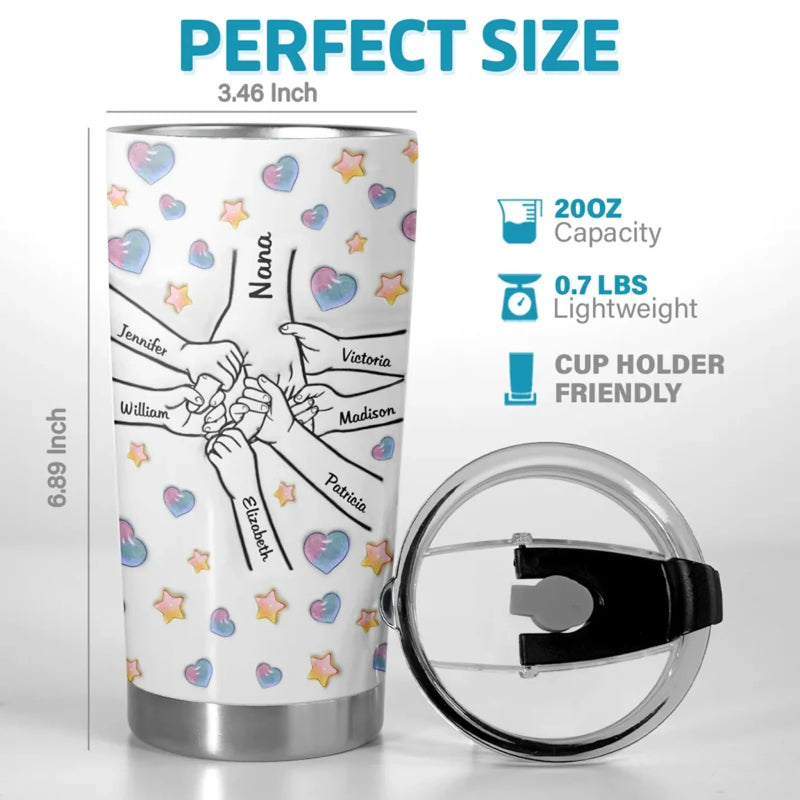 Together Always, No Matter What - Family Personalized Custom 3D Inflated Effect Printed Tumbler - Mother's Day, Gift For Mom, Grandma