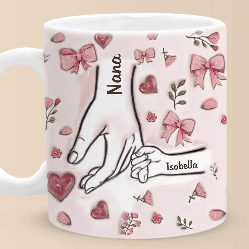 Grandma Is The Heart Of The Family - Family Personalized Custom 3D Inflated Effect Printed Mug - Mother's Day, Gift For Mom, Grandma