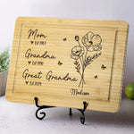 Custom Family Heritage Gifts for Mom and Grandma - Personalized Cutting Board