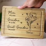 Custom Family Heritage Gifts for Mom and Grandma - Personalized Cutting Board
