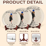 Custom Name College Graduation Gifts for Her - Personalized Ceramic Plate