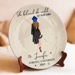 Custom Name College Graduation Gifts for Her - Personalized Ceramic Plate