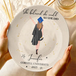Custom Name College Graduation Gifts for Her - Personalized Ceramic Plate