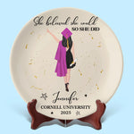 Custom Name College Graduation Gifts for Her - Personalized Ceramic Plate