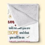 Custom Name World's Best Mommy Gifts for Mom - Personalized Blanket