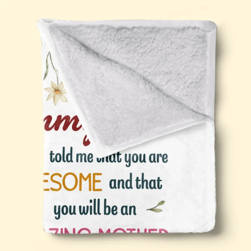 Snuggled In Mommy’s Love - Family Personalized Custom Blanket - Mother's Day, Baby Shower Gift, Gift For First Mom