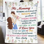 Custom Name World's Best Mommy Gifts for Mom - Personalized Blanket