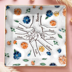 Stronger Together, Forever - Family Personalized Custom 3D Inflated Effect Printed Full-Print Jewelry Dish - Mother's Day, Gift For Family