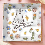 Love Ties Us Together - Family Personalized Custom 3D Inflated Effect Printed Full-Print Jewelry Dish - Mother's Day, Gift For Mom, Grandma