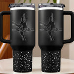 Custom Name Grandma Gifts for Grandmother - Personalized Engraved 40oz Tumbler With Handle