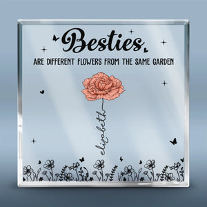 Grandir ensemble, enracinés dans l'amour - Plaque acrylique carrée personnalisée pour meilleure amie - Cadeau pour meilleures amies, meilleures amies, sœurs