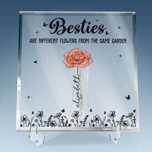 Grandir ensemble, enracinés dans l'amour - Plaque acrylique carrée personnalisée pour meilleure amie - Cadeau pour meilleures amies, meilleures amies, sœurs