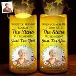 Custom Photo Memorial Grandma Gifts - Personalized Projector LED Candle