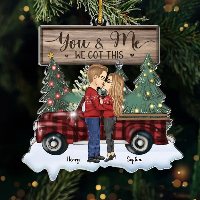 Warm Wishes To You And Your Beloved Furry Family - Couple Personalized Custom Ornament - Acrylic Custom Shaped - Christmas Gift For Husband Wife, Anniversary, Pet Owners, Pet Lovers