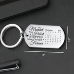The Moment Your Heart Stopped, Mine Changed Forever - Memorial Personalized Custom Keychain - Sympathy Gift For Family