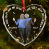Your Heart And My Heart Are Very Old Friends - Bestie Personalized Custom Heart Glass Ornament - Christmas Gift For Best Friends, BFF, Sisters