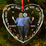 Custom Name Best Friend Gifts - Personalized Glass Ornament