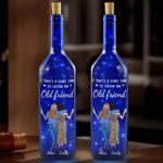 Best Friends Make The Best Memories - Bestie Personalized Custom Blue Bottle Lamp - Gift For Best Friends, BFF, Sisters