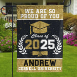 Custom Name College Graduation Gifts for Class of 2025 - Personalized Flag