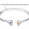 Love Engraved, Forever Treasured - Family Personalized Custom Engraved Infinity Heart Bangle With Birthstones - Mother's Day, Gift For Mom, Daughter