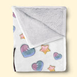 Custom Name Family Hands and Hearts Gifts - Personalized Blanket