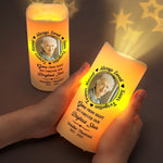 Custom Photo Forever A Light In Your Heart - Memorial Personalized Custom LED Projection Flameless Candle - Sympathy Gift For Family