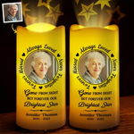 Custom Photo Forever A Light In Your Heart - Memorial Personalized Custom LED Projection Flameless Candle - Sympathy Gift For Family