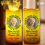Custom Photo Forever A Light In Your Heart - Memorial Personalized Custom LED Projection Flameless Candle - Sympathy Gift For Family