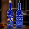 Memories Countless, Friendship Priceless - Bestie Personalized Custom Blue Bottle Lamp - Gift For Best Friends, BFF, Sisters