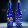 Memories Countless, Friendship Priceless - Bestie Personalized Custom Blue Bottle Lamp - Gift For Best Friends, BFF, Sisters