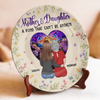 A Mother’s Love Knows No End - Family Personalized Custom Ceramic Plate - Mother's Day, Gift For Mom, Daughter