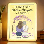 A Bond That Time Can’t Break - Family Personalized Custom LED Mirror Frame Lamp - Mother's Day, Gift For Mom, Daughter