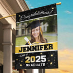Custom Photo A New Chapter Begins - Family Personalized Custom Flag - Graduation Gift For Family
