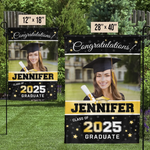 Custom Photo A New Chapter Begins - Family Personalized Custom Flag - Graduation Gift For Family