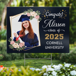 Custom Photo Your Journey To Success Starts Now - Family Personalized Custom Yard Sign - Graduation Gift For Family Members, Siblings, Brothers, Sisters