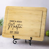 Happiness Starts With Us - Couple Personalized Custom Engraved Wooden Cutting Board - Gift For Husband Wife, Anniversary