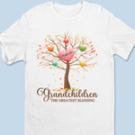 A Grandparent’s Love Grows Forever - Family Personalized Custom Unisex T-shirt, Premium T-shirt, Hoodie - Gift For Grandma, Grandpa