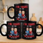 Stuck With Me Since The Beginning - Couple  Personalized Custom Black Mug - Gift For Husband Wife, Anniversary