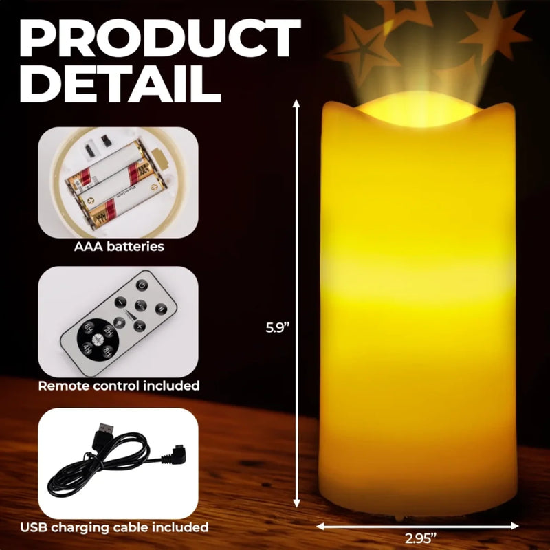 Your Light Will Always Shine In My Heart - Memorial Personalized Custom LED Projection Flameless Candle - Sympathy Gift For Pet Owners, Pet Lovers