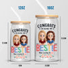 Sister Makes Life Sparkle - Bestie Personalized Custom Glass Cup, Iced Coffee Cup - Gift For Best Friends, BFF, Sisters