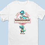 Don’t Mess With Mamasaurus & Her Dino Squad -  Family Personalized Custom Unisex T-shirt, Premium T-shirt, Hoodie - Mother's Day Gift For Grandma, Mom