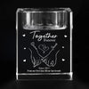 From Our First Kiss Till Our Last Breath - Couple Personalized Custom 3D Crystal Photo Laser Engraved, Crystal Candle Holder - Gift For Husband Wife, Anniversary