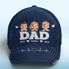 My Hero, My Heartbeat - Family Personalized Custom Hat, All Over Print Classic Cap - Father's Day, Gift For Dad, Grandpa