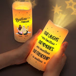 Custom Name Best Friend Gifts for Women - Personalized Projector LED Candle
