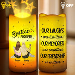 Custom Name Best Friend Gifts for Women - Personalized Projector LED Candle