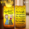 Besties Forever, Laughter Never Ends - Bestie Personalized Custom LED Projection Flameless Candle - Gift For Best Friends, BFF, Sisters