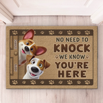 We Can Smell Your Arrival - Dog Personalized Custom Home Decor Decorative Mat - House Warming Gift For Pet Owners, Pet Lovers