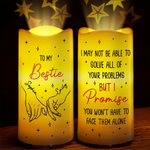 The Best Friendships Are Forever - Bestie Personalized Custom LED Projection Flameless Candle - Gift For Best Friends, BFF, Sisters