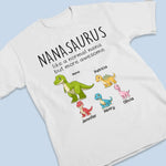 Raising Tiny Dinosaurs With Love -  Family Personalized Custom Unisex T-shirt, Premium T-shirt, Hoodie - Mother's Day Gift For Grandma, Mom